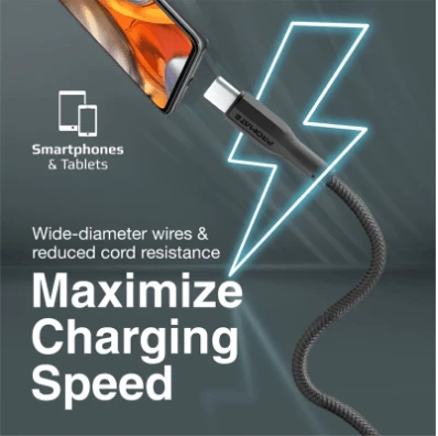 كابل USB-C للشحن ونقل البيانات - متر واحد، مرن، شحن سريع من بروميت - برو مات - Image 5