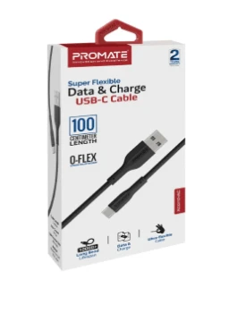 كابل USB-C للشحن ونقل البيانات - متر واحد، مرن، شحن سريع من بروميت - برو مات - Image 6