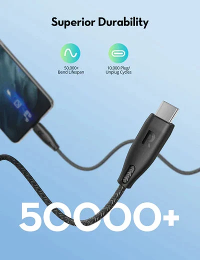 كابل شاحن Ravpower USB-C بقوة 100 واط (1.5 متر) - شحن سريع ومتين - Ravpower - Image 2