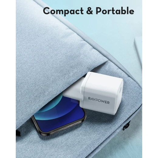 شاحن RAVPower 30W USB-C PD - PC169 - شحن سريع ومحمول - Ravpower - Image 4