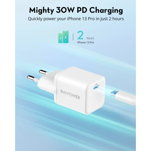 شاحن RAVPower 30W USB-C PD - PC169 - شحن سريع ومحمول - Ravpower - Image 5