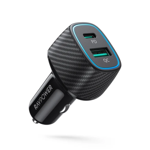 شاحن سيارة RAVPower RP-VC009: شحن سريع 60 واط، منفذ مزدوج - Ravpower - Image 3