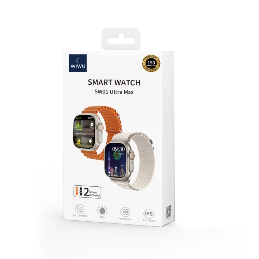 ساعة WiWU SW01 Ultra Max الذكية: شاشة 2.2 بوصة، بلوتوث، عمر بطارية طويل - وي وُو - Image 3
