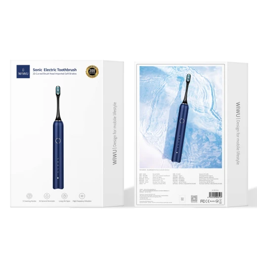 فرشاة أسنان إلكترونية WiWU Wi-TB001: عمر بطارية طويل، شحن Type-C فرشاة أسنان إلكترونية WiWU Wi-TB001: عمر بطارية طويل، شحن Type-C