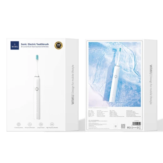 فرشاة أسنان إلكترونية WiWU Wi-TB001: عمر بطارية طويل، شحن Type-C - وي وُو - Image 5