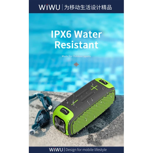 مكبر صوت WiWU P16 Max اللاسلكي بتقنية البلوتوث مع ميكروفونين وحزام - وي وُو - Image 8