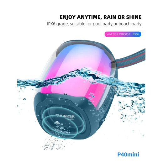 مكبر صوت WiWU Thunder P40 Mini Bluetooth - خرج 10 واط، تصميم محمول - وي وُو - Image 4