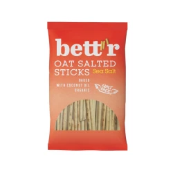 Bettr Oat Salted Sticks Crispy Vegan Snack for Guilt Free Snacking, Delicious and Savory Flavor, Made with Whole Grain Oats, Perfect for On The Go Snacking, 150g