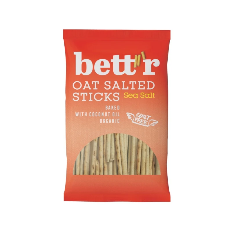 Bettr Oat Salted Sticks Crispy Vegan Snack for Guilt Free Snacking, Delicious and Savory Flavor, Made with Whole Grain Oats, Perfect for On The Go Snacking, 150g - Bett'r