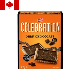 Leclerc Celebration Dark Chocolate Cookies Variety Pack 240g Assortment, Delicious Snack for Sharing or Personal Enjoyment