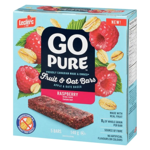 ألواح GO PURE بالتوت والفواكه والشوفان، عبوة من 6 قطع، وجبة خفيفة لذيذة ومغذية للأفراد المهتمين بالصحة، معبأة بمكونات طبيعية ومثالية للطاقة أثناء التنقل ١٢٠ جرام - لي كلير - Image 2