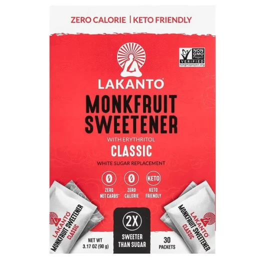 Lakanto Monk Fruit Sweetener Classic 30 Packets - Keto Friendly Lakanto Monk Fruit Sweetener Classic 30 Packets - Keto Friendly