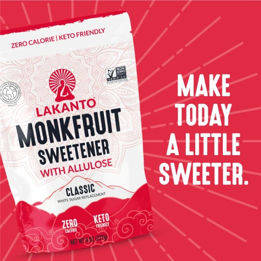 Lakanto Classic Monk Fruit Sweetener with Allulose, Zero Calorie Sugar Substitute, 8 OZ - Lakanto - Image 5