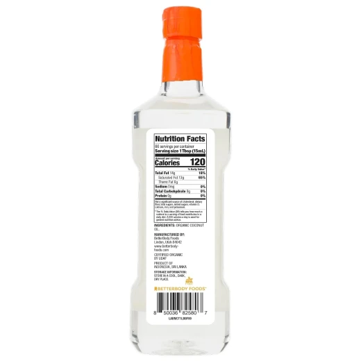 زيت جوز الهند العضوي بيتر بودي فودز MCT C8 و C10 33.8 أونصة سائلة - Betterbody foods - Image 2