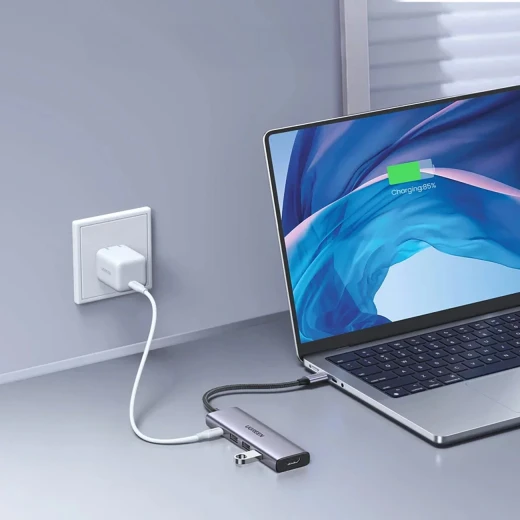 محول يو جرين 5 في 1 من النوع سي، منفذ HDMI 4K، يو اس بي 3.0، شحن PD بقوة 100 واط - Image 2