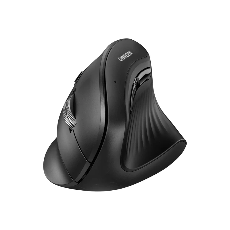 فأرة يو جرين عمودية مريحة لاسلكية بلوتوث 2.4 جيجا 4000 نقطة في البوصة أسود - يوجرين