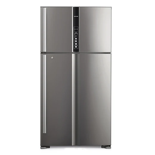 ثلاجة هيتاشي R-V860PJ1BSL ببابين ستانلس ستيل ارتفاع 1835 ملم