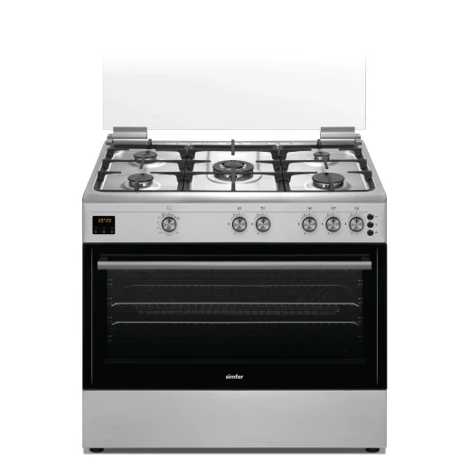 فرن سيمفر F9080SS غاز قائم بذاته 90 سم ستانلس ستيل مع مروحة وأمان كامل فرن سيمفر F9080SS غاز قائم بذاته 90 سم ستانلس ستيل مع مروحة وأمان كامل