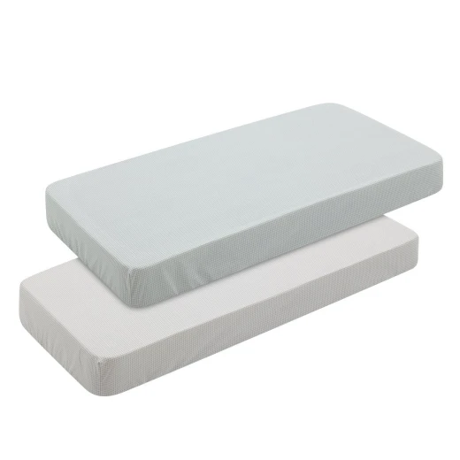 Cambrass Mini Windsord Mint Fitted Crib Sheet 60x120x17cm Pack of 2 Cotton Cambrass Mini Windsord Mint Fitted Crib Sheet 60x120x17cm Pack of 2 Cotton