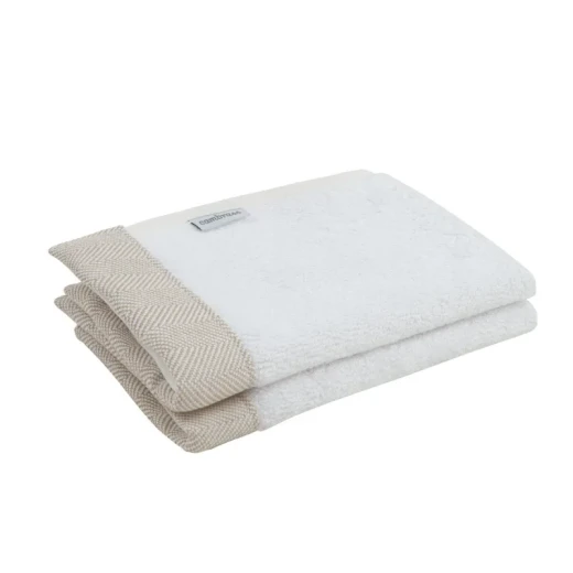 طقم منشفة أطفال كامبريس من الكتان، بيج، 25x35 سم، ألياف TENCEL ناعمة، عبوة من 2 طقم منشفة أطفال كامبريس من الكتان، بيج، 25x35 سم، ألياف TENCEL ناعمة، عبوة من 2