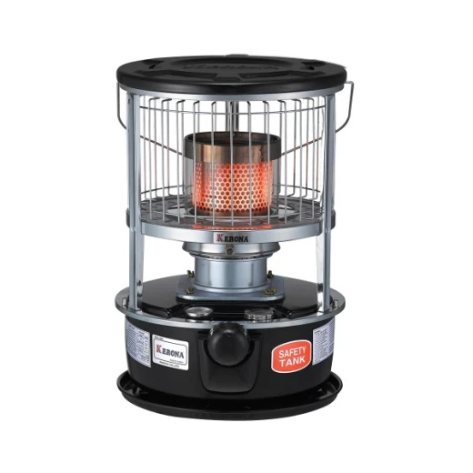 مدفأة كيرونا WKH-3100G سوداء تعمل بالكيروسين - خزان 5.3 لتر، سطح زجاجي متين مدفأة كيرونا WKH-3100G سوداء تعمل بالكيروسين - خزان 5.3 لتر، سطح زجاجي متين