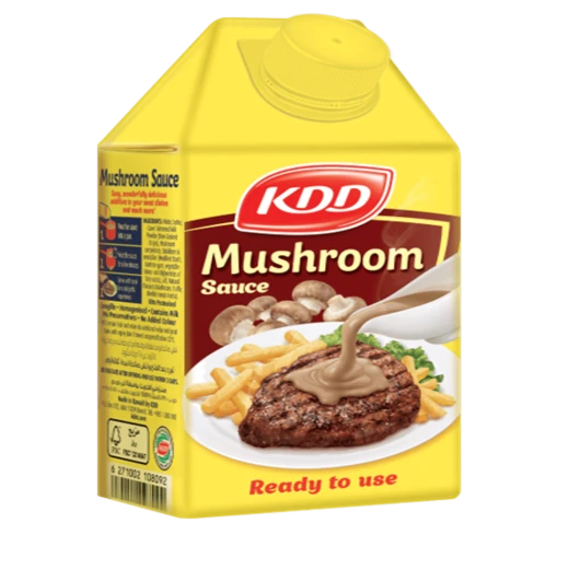 KDD Mushroom Sauce 500ml, Delicious & Versatile | Perfect for Pasta, Meat, and Savory Dishes | Rich Flavor