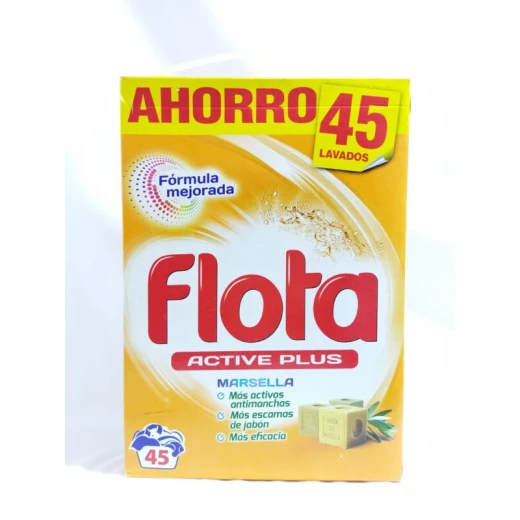 Flota Active Plus Marseille Laundry Powder 2.7kg - Powerful Cleaning
