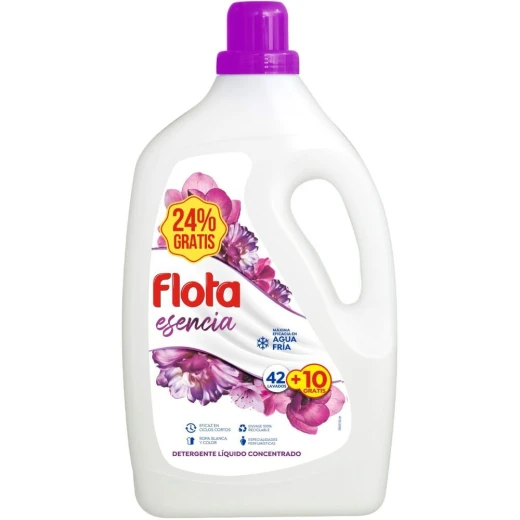 Flota Liquid Laundry Detergent Essence Fresh Scent 52 Loads (2.7L) Powerful Stain Removal for All Washing Machines Effective Cleaning Formula Fresh and Clean Clothes Flota Liquid Laundry Detergent Essence Fresh Scent 52 Loads (2.7L) Powerful Stain Removal for All Washing Machines Effective Cleaning Formula Fresh and Clean Clothes