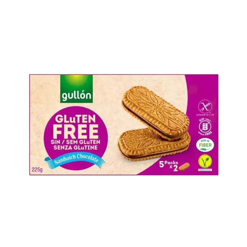 Gullon Gluten-Free Sandwich Biscuits with Chocolate Cream 225g - Gullon