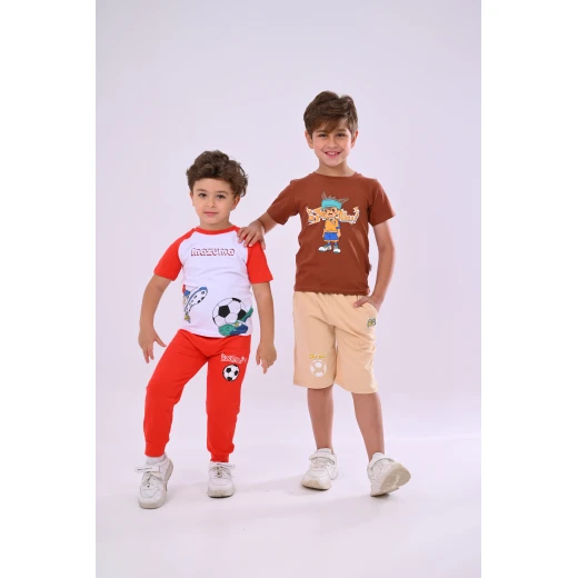 طقم بيجاما أبطال الكرة - أبيض وأحمر - 5 سنواتمن زيتون - زيتون - Image 6