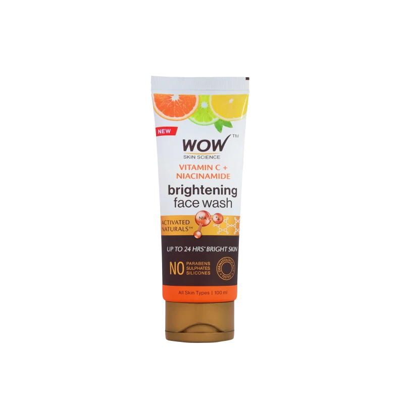 Wow Skin Science Brightening Vitamin C Face Wash Tube, 100ml - Wow Skin Science