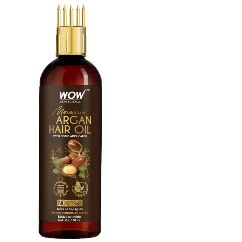 Wow Skin Science Argan Hair Oil with Comb, 200ml - Wow Skin Science
