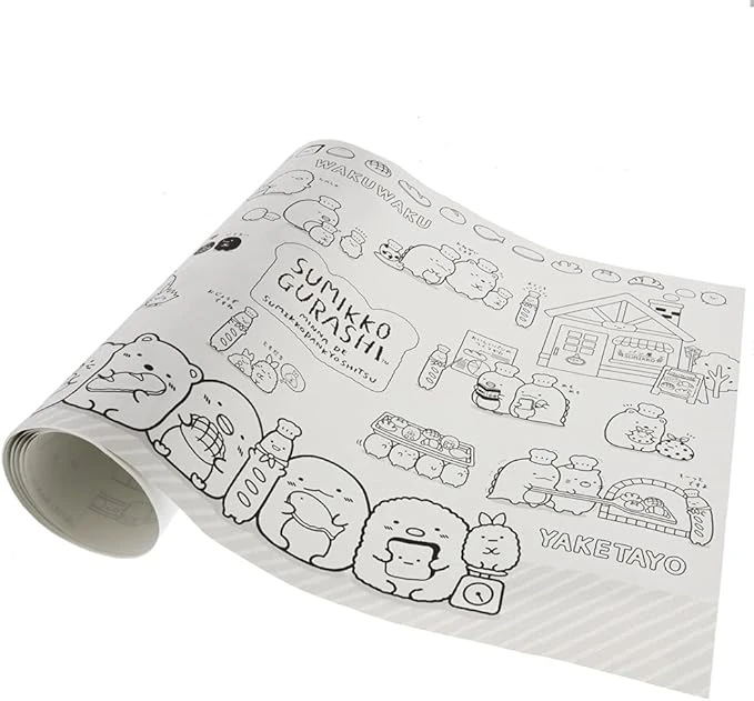 Kids Floor Coloring Paper Roll 3 Meter Long Random Shapes Drawing Activity Mat for Children Creative Learning Art Educational Toy for Home School Fun Craft Imagination Development Gift - Wateen store