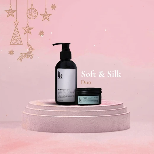 Soft & Silk مجموعة تقشير لطيف وترطيب لبشرة ناعمة ومغذّاة ومنتعشة للعناية باليدين والقدمين والجسم Soft & Silk مجموعة تقشير لطيف وترطيب لبشرة ناعمة ومغذّاة ومنتعشة للعناية باليدين والقدمين والجسم