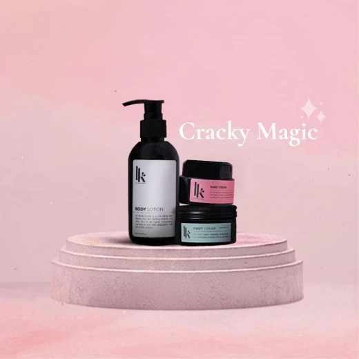 Cracky Magic مجموعة ترطب وتغذي اليدين والقدمين والجسم لتترك بشرتك ناعمة ملساء وحريرية الملمس استمتع بالملمس الفاخر والمريح