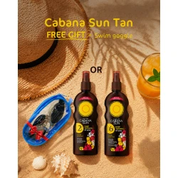 Lincocare Cabana Deep Tanning Oil Spray SPF2, 200ml | Moisturizing, Water-Resistant & Vitamin E Enriched | Enhances Natural Tan