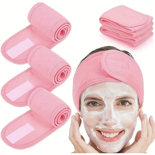 Premium Spa Headband for Skincare and Makeup, Soft Adjustable Non-Slip Facial Hair Band for Women, Comfortable Elastic Head Wrap for Washing Face, Applying Masks, Beauty Routine, Shower and Daily Use Premium Spa Headband for Skincare and Makeup, Soft Adjustable Non-Slip Facial Hair Band for Women, Comfortable Elastic Head Wrap for Washing Face, Applying Masks, Beauty Routine, Shower and Daily Use