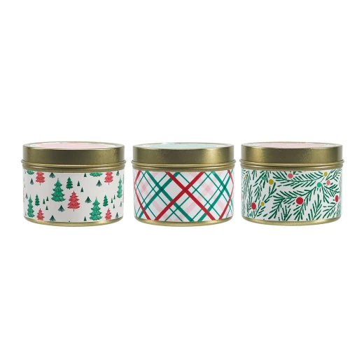 Hallmark  Holiday Scented Candle Tins, 3-Pack  each 2.8 oz - Hallmark - Image 3