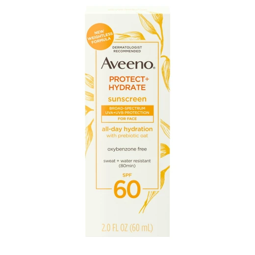 Aveeno Protect + Hydrate Face Sunscreen Lotion with SPF 60 (60 ml) Aveeno Protect + Hydrate Face Sunscreen Lotion with SPF 60 (60 ml)