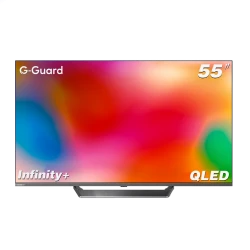 G-Guard Infinity+ CQG 55 Inch Smart 4K QLED TV, 144Hz VRR, Google TV, Dolby Atmos, Black