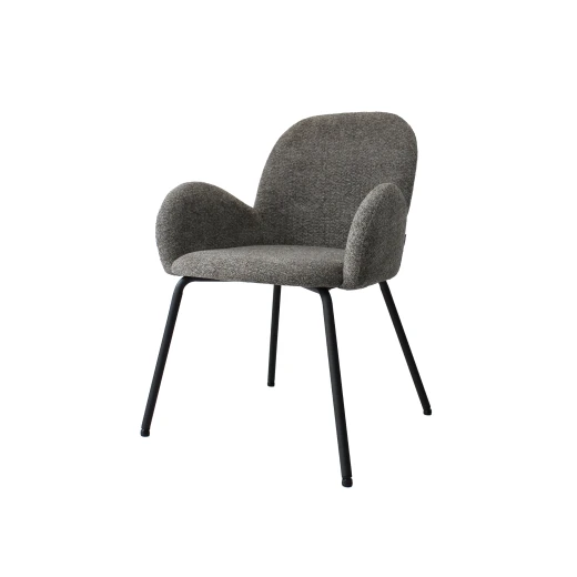 Stylish and Comfortable Fabric Chair – Black Powder-Coated Legs – Dimensions: 58×48×83 cm, Seat Height 45 cm - Lachaise - Image 2