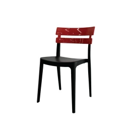 Durable stackable outdoor plastic chair from La Chaise