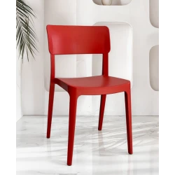 Durable stackable outdoor plastic chair from La Chaise