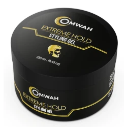 Omwah Professional Hair Styling Gel Extreme Hold, Zero Residue Formula, Lightweight Feel, Anti-Frizz Control for All Hair Types