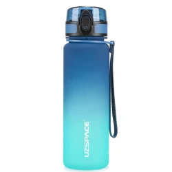 UZSPACE Sports Plastic Water Bottle 500 ml Dark Blue and Light Blue color, One Piece