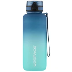 UZSPACE Sports Plastic Water Bottle 1500 ml Dark Blue and Light Blue, One Piece