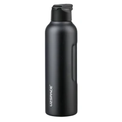 UZSPACE Stainless Steel Thermal Water Bottle with Magnetic Leak-Proof Lid  with a 550 ml in Black color
