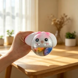 Bubble Blowing Squishy Dumpling Bun Steamer Set 3 Pieces Bun Lid and Base Novelty Sensory Fidget Toy Random Color