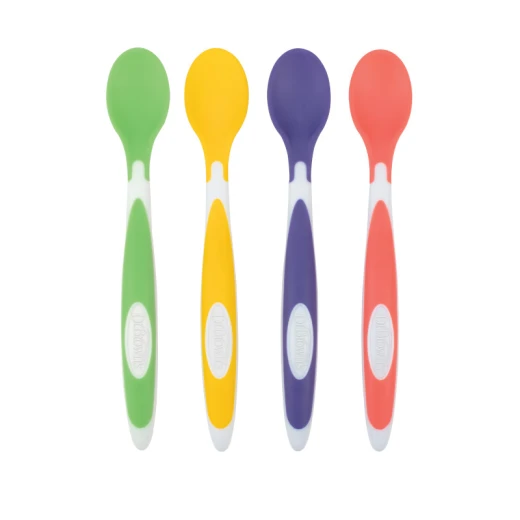 Dr.Brown's Soft-Tip Spoon, 4-Pack (Yellow, Green, Purple, Red) - Dr. Brown's - Image 2