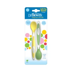 Dr.Brown's Soft-Tip Spoon, 2-Pack (Yellow, Green)
